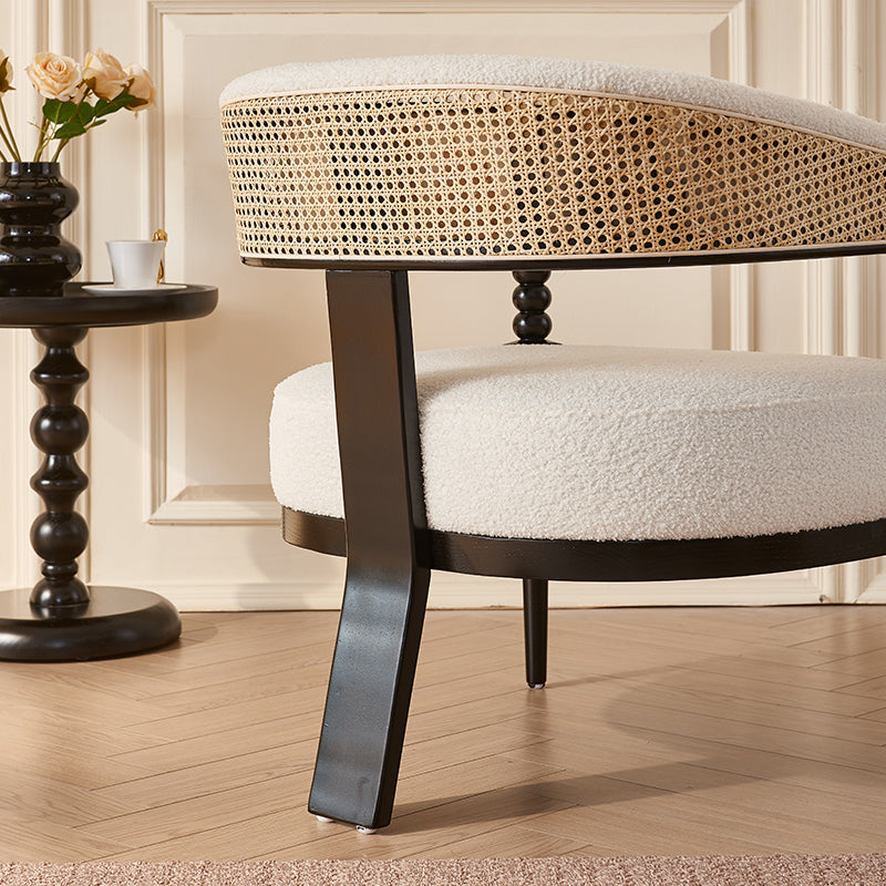 Soft Upholstered Wicker Chair for Living Room, Lounge, or Office