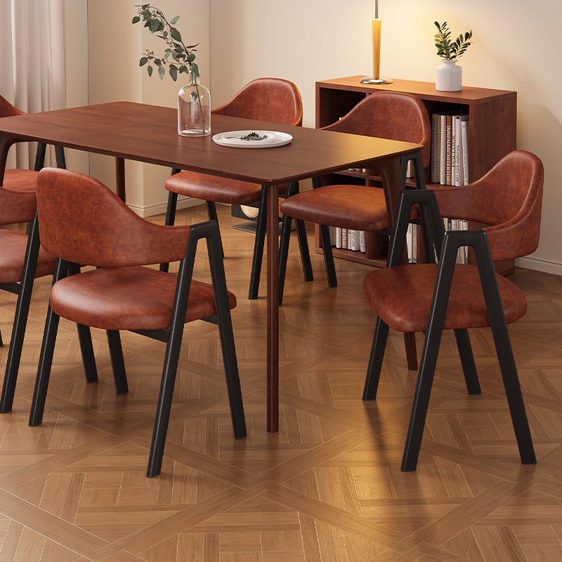 2025 New Modern Nordic Dining Chair with Iron Frame and Backrest