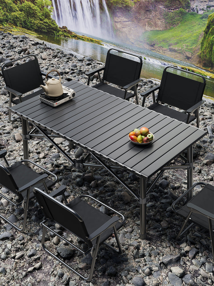 Roll-Up Folding Camping Table for Outdoor Picnic, BBQ, or Market Use