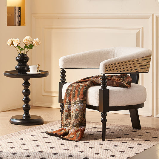 Soft Upholstered Wicker Chair for Living Room, Lounge, or Office