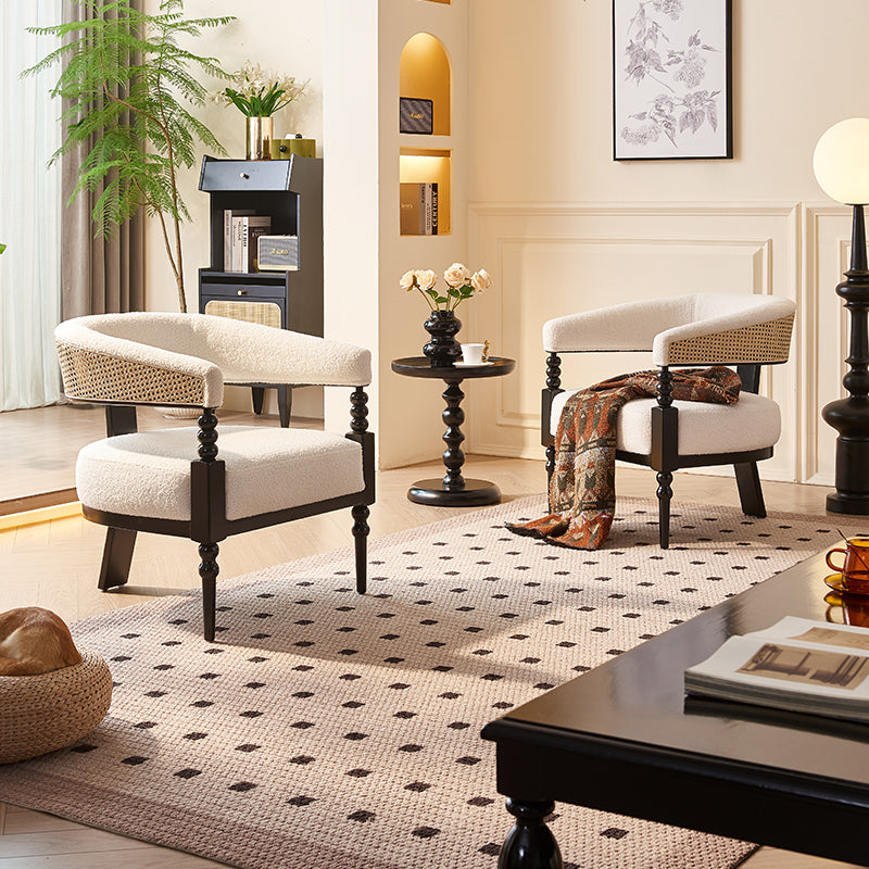 Soft Upholstered Wicker Chair for Living Room, Lounge, or Office