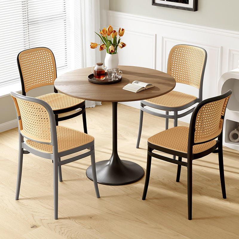 Lightweight Nordic Dining or Desk Chair with Armrest and Back Support
