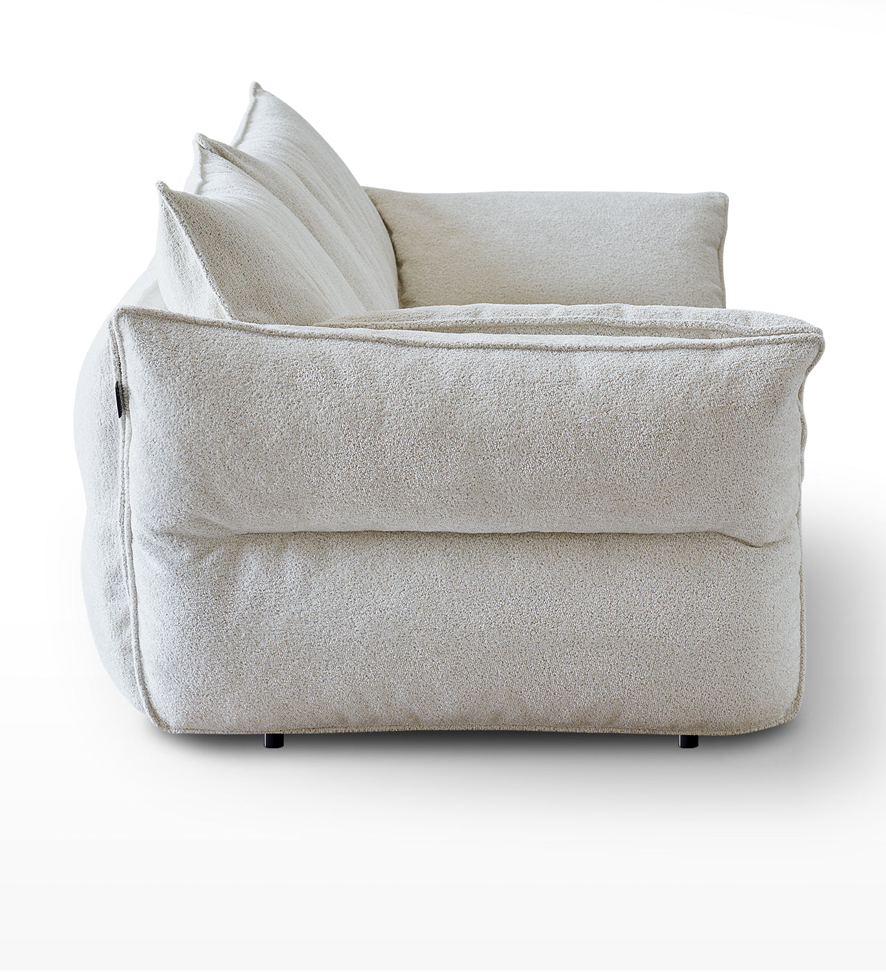 Designer French Cream Sofa with Feather Cushions for Cozy Living Room